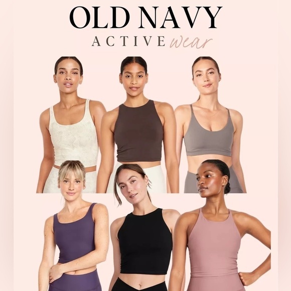 3 NWT! Old Navy Mystery Athletic Workout Tank Tops/ Sports Bras / Bodysuits - Picture 1 of 16